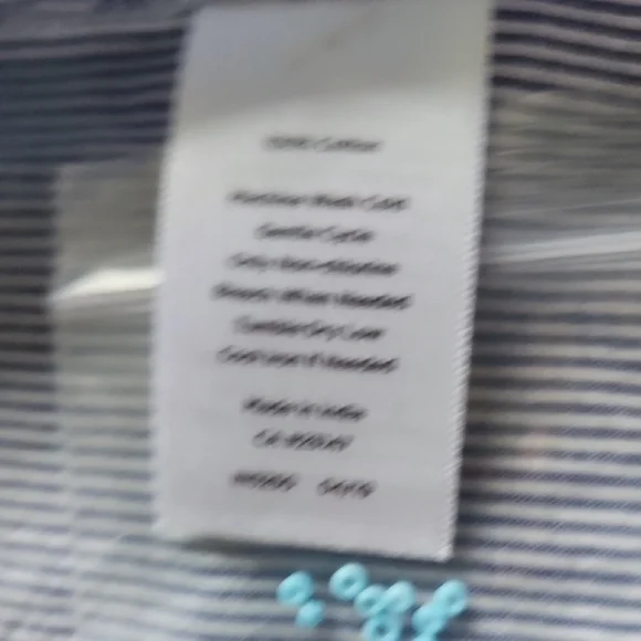 Talbots Blue Sleeveless Pleated Blouse with Bib Collar - Picture 6 of 8